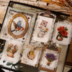 Vintage Spring Rub-On Stickers | Hummingbird Ladybug & Floral