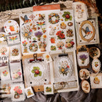 Vintage Spring Rub-On Stickers | Hummingbird Ladybug & Floral
