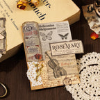 Autocollants en papier de forme spéciale pour journal de bord de style vintage