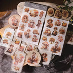 Autocollants vintage pour Thanksgiving | Récolte d'automne et citrouille