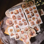 Autocollants vintage pour Thanksgiving | Récolte d'automne et citrouille