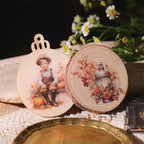 Autocollants vintage pour Thanksgiving | Récolte d'automne et citrouille