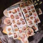 Autocollants vintage pour Thanksgiving | Récolte d'automne et citrouille