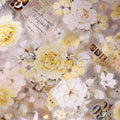 Vintage Yellow Rose Floral Washi & PET Tape