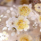Vintage Yellow Rose Floral Washi & PET Tape