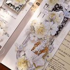 Vintage Yellow Rose Floral Washi & PET Tape