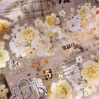 Vintage Yellow Rose Floral Washi & PET Tape