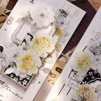 Vintage Yellow Rose Floral Washi & PET Tape