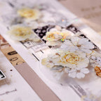 Vintage Yellow Rose Floral Washi & PET Tape