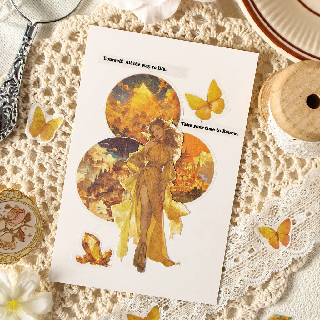 Livre d'autocollants Washi vintage pour scrapbooking