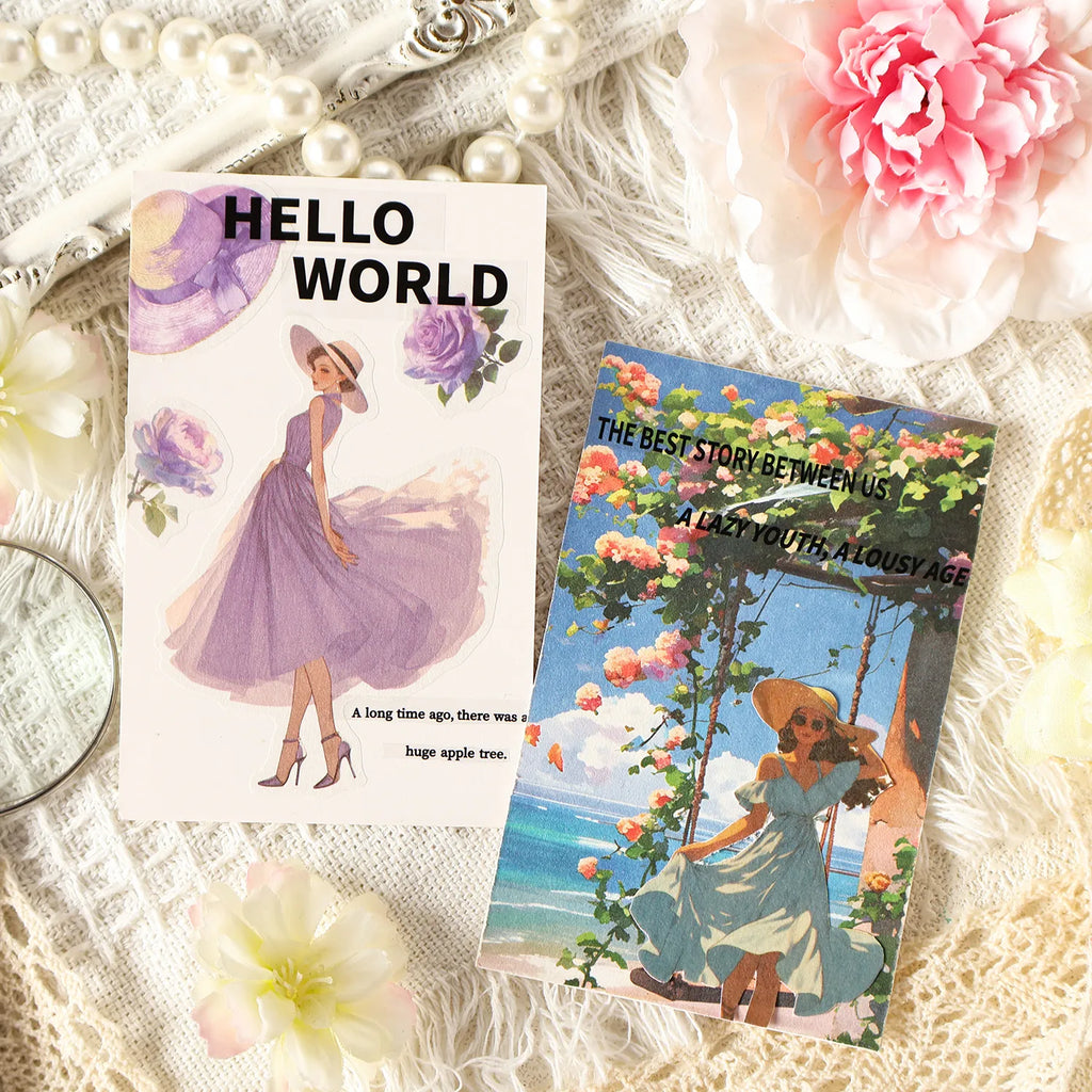 Livre d'autocollants Washi vintage pour scrapbooking