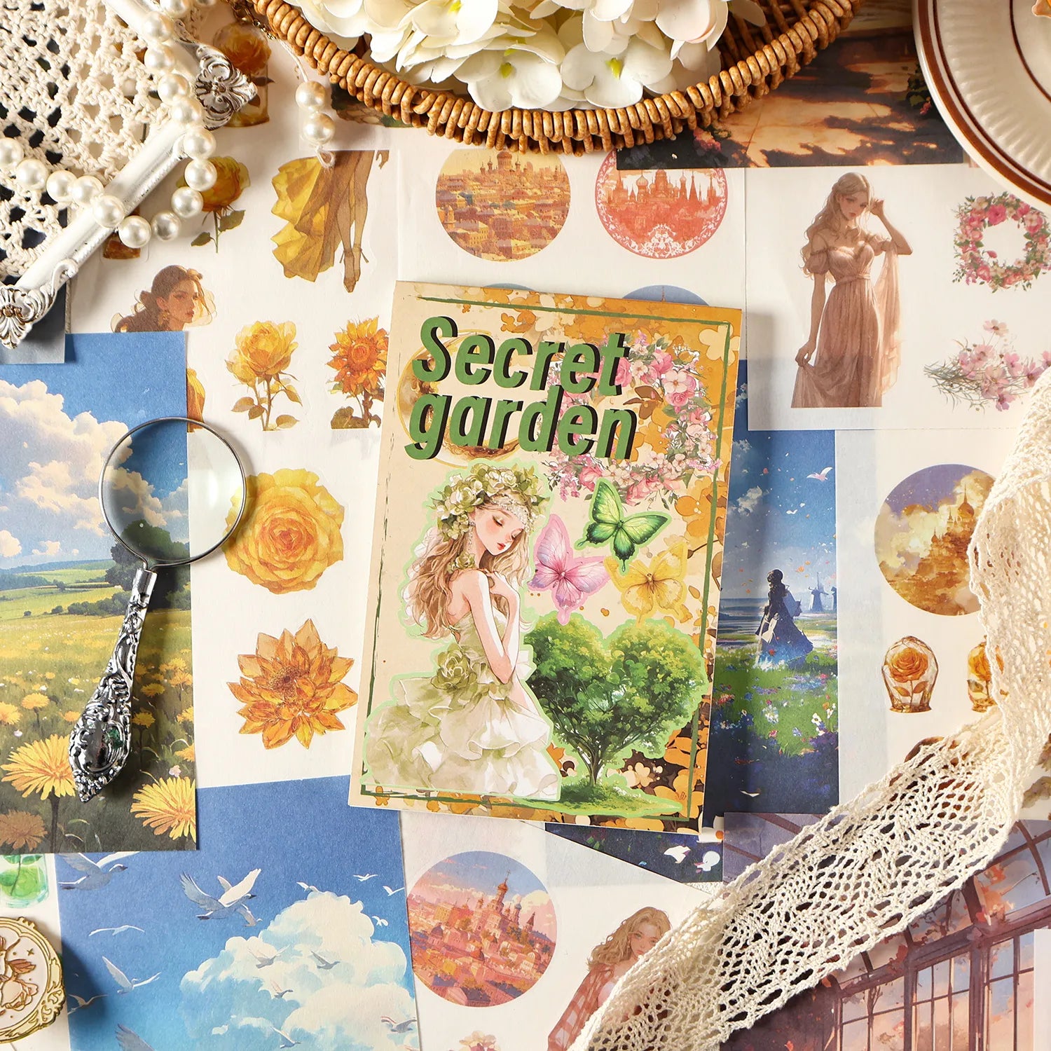 Livre d'autocollants Washi vintage pour scrapbooking