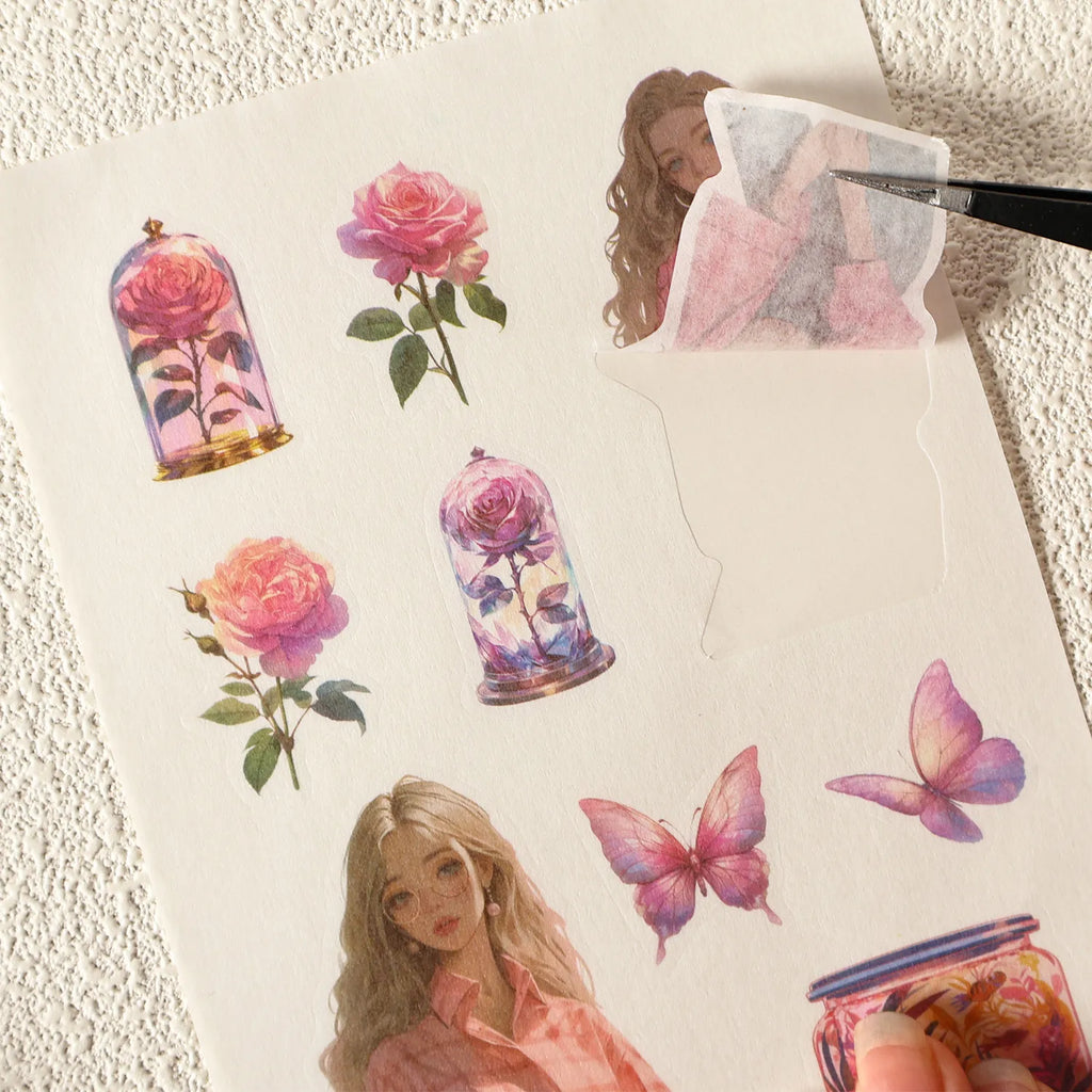 Livre d'autocollants Washi vintage pour scrapbooking