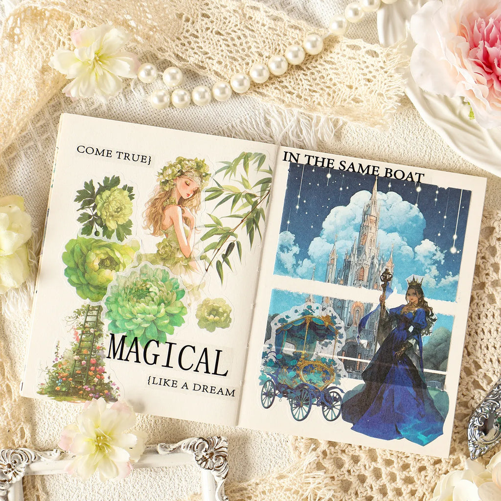 Livre d'autocollants Washi vintage pour scrapbooking