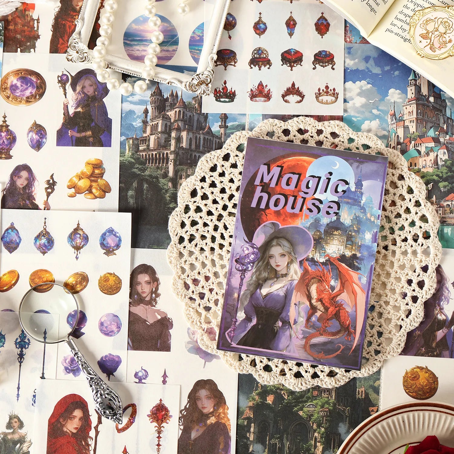 Livre d'autocollants Washi vintage pour scrapbooking