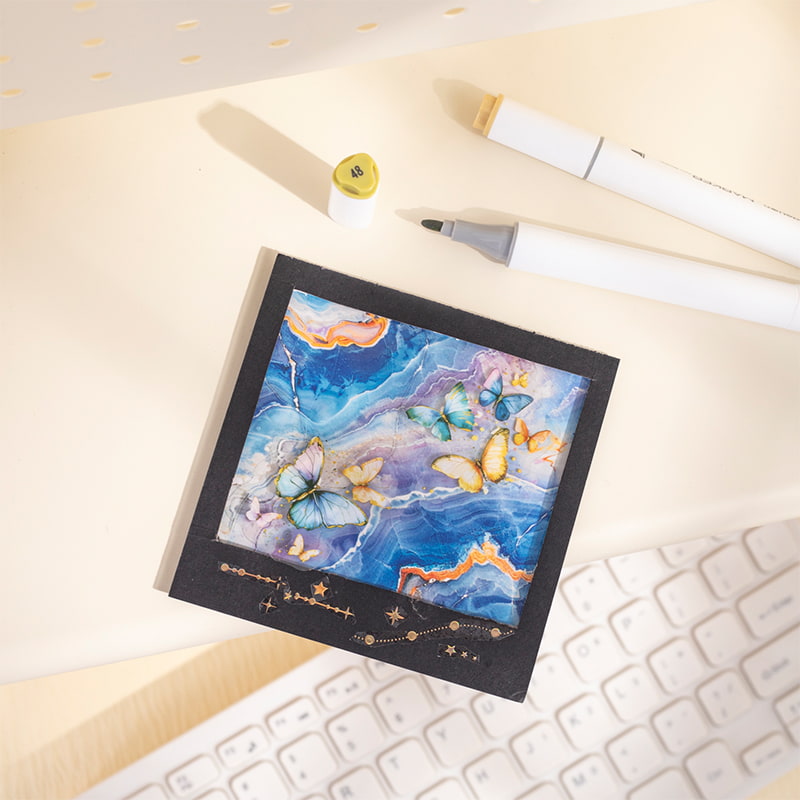 Watercolor Heals Daily Life Sticker Pack – PET & Washi Paper