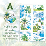 Watercolor Sea island Washi Tape