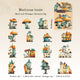 Whimsical House DIY Stickers | Self-Adhesive Hard Cardstock Fantasy Cottage Set