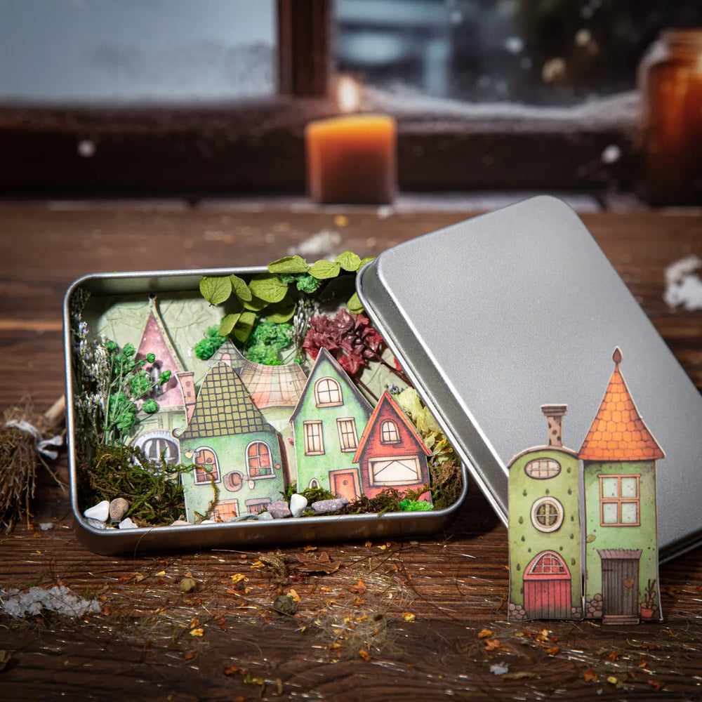 Whimsical House DIY Stickers | Self-Adhesive Hard Cardstock Fantasy Cottage Set