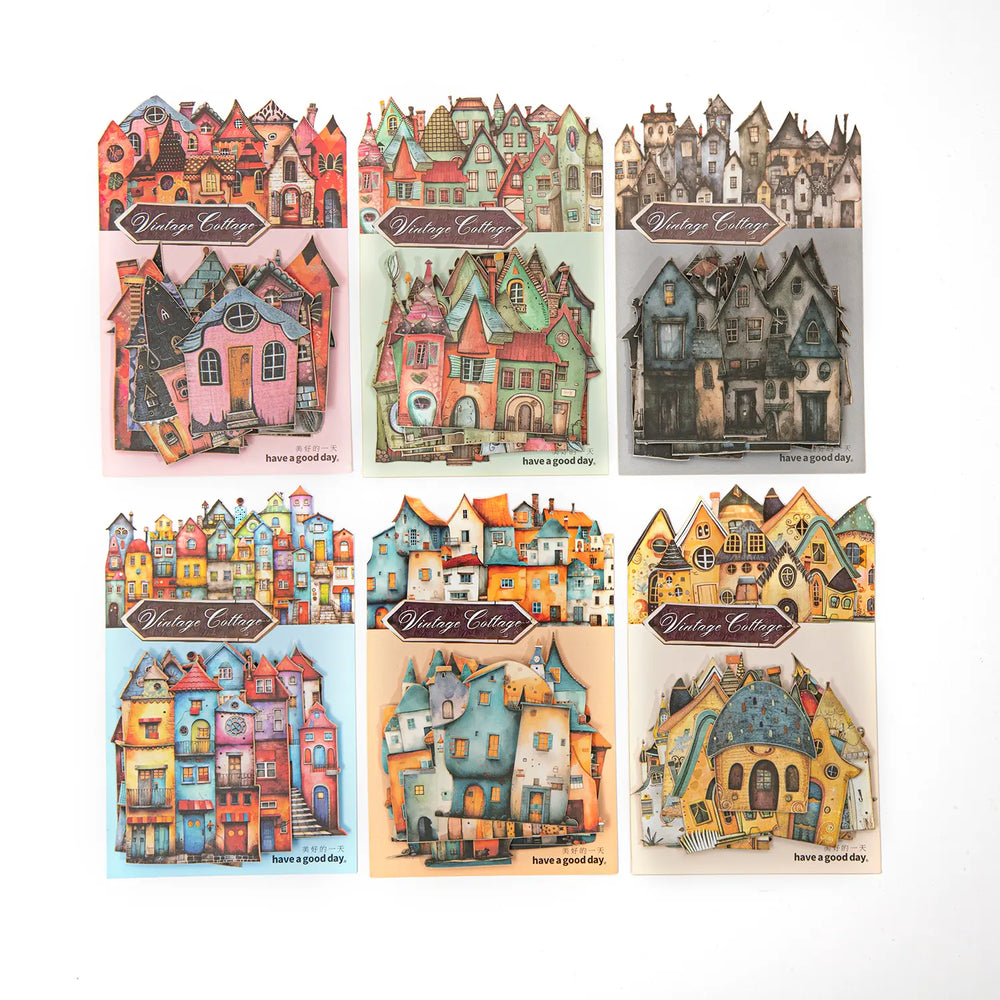 Whimsical House DIY Stickers | Self-Adhesive Hard Cardstock Fantasy Cottage Set