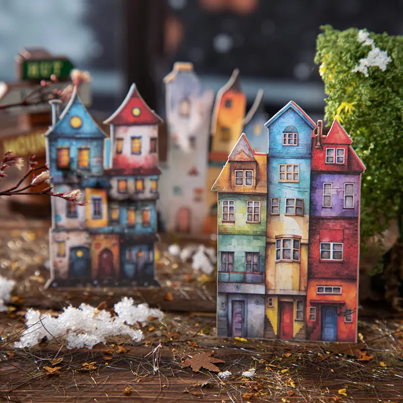 Whimsical House DIY Stickers | Self-Adhesive Hard Cardstock Fantasy Cottage Set