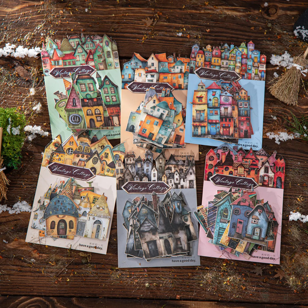 Whimsical House DIY Stickers | Self-Adhesive Hard Cardstock Fantasy Cottage Set