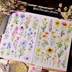 Wildblumen UV DTF Transfer-Sticker