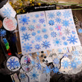 Winter Blue Snowflake UV DTF Sticker Transfers