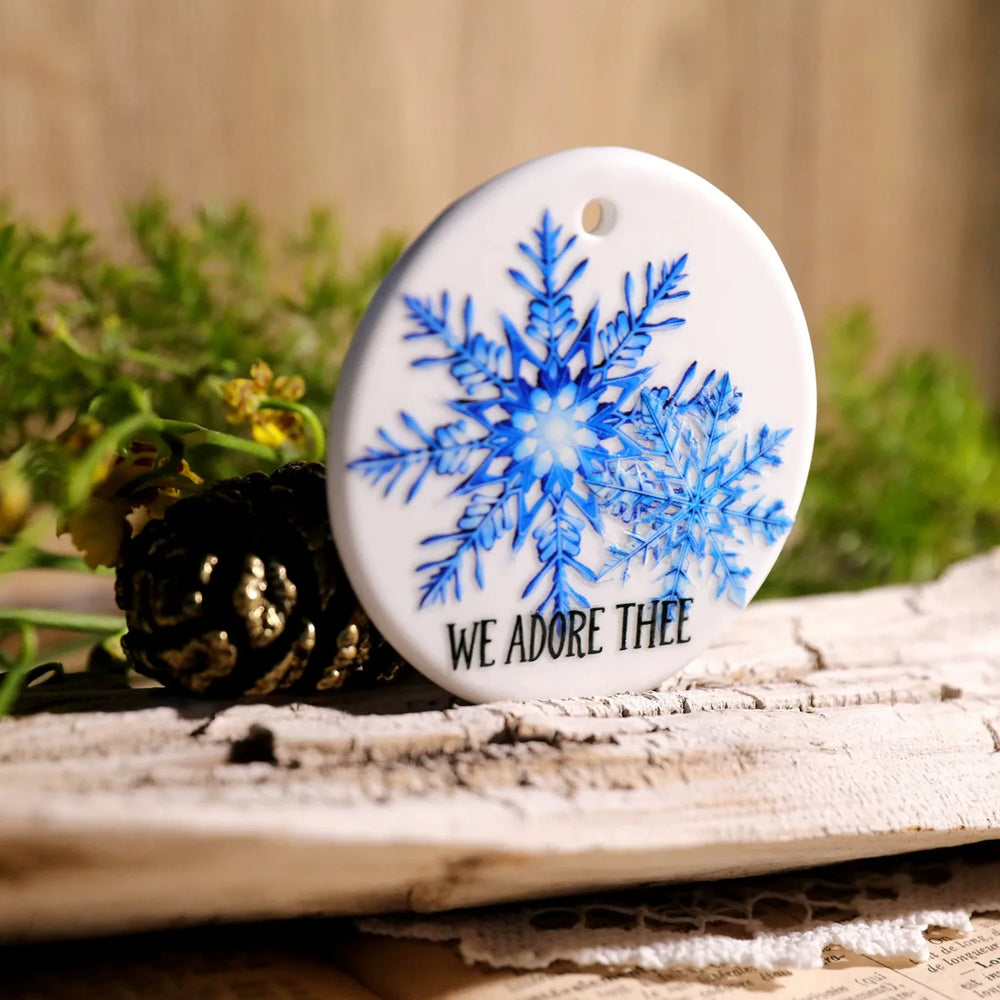 Winterblaue Schneeflocken-Kristall-Transfer-Sticker