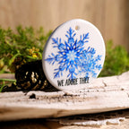 Winter Blue Snowflake UV DTF Sticker Transfers