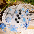 Winter Blue Snowflake UV DTF Sticker Transfers