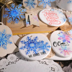 Winter Blue Snowflake UV DTF Sticker Transfers