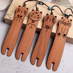 Marque-page chat en bois Marque-pages animaux mignons