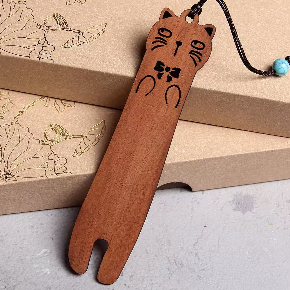 Wooden Cat Bookmark Cute Animal bookmarks