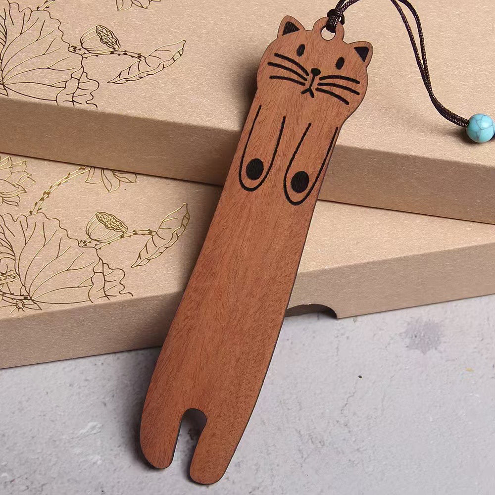 Wooden Cat Bookmark Cute Animal bookmarks