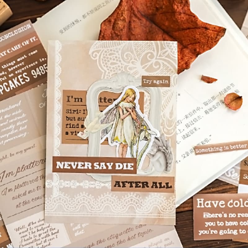 スクラップブッキングやジャンクジャーナル用の単語ステッカー