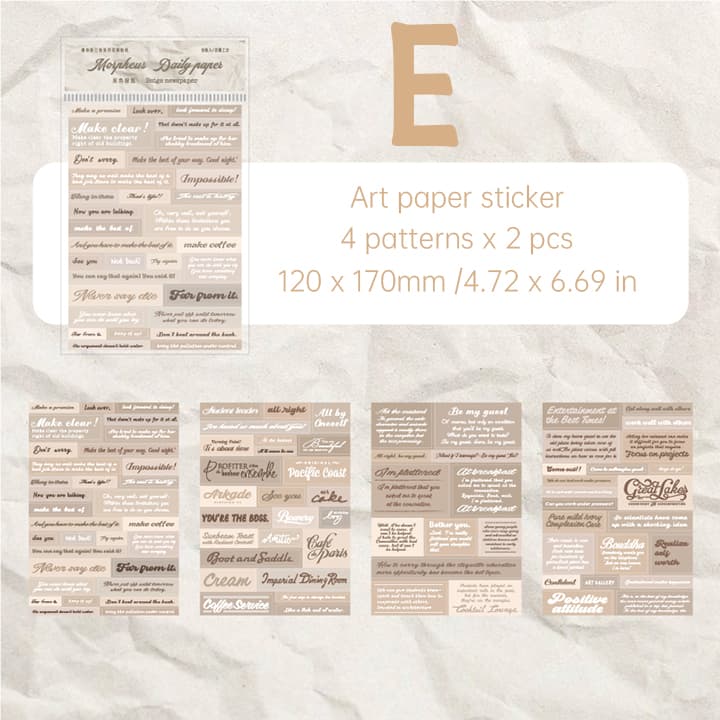 スクラップブッキングやジャンクジャーナル用の単語ステッカー